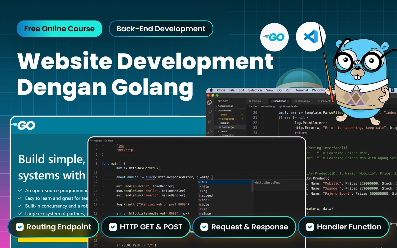 Kelas Website Development dengan Golang di BuildWithAngga
